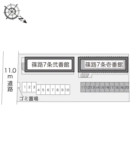 札幌市北区篠路七条７丁目 月極駐車場